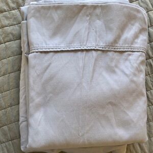 Light blue set of fitted and flat sheets Queen